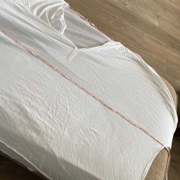 SKIN ORGANIC white oversize tee top shirt lounge drape pajamas 3 tunic - Picture 4 of 4